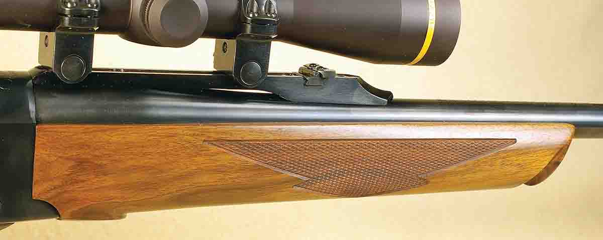 the Ruger No. 1A Light Sporter features a slim forearm with checkering to securely grasp the rifle.